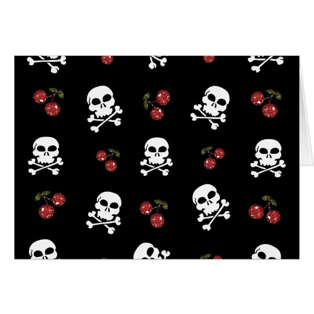 Calaveras y cerezas rocosas de RAB en negro (Anverso (Horizontal))