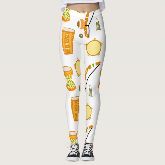 Calça legging com desenho de Capoeira (Anverso)