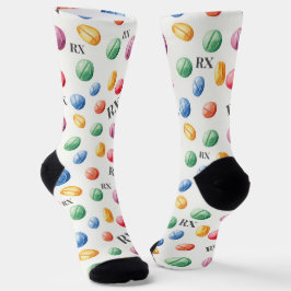 Calcetín de Farmacia Símbolo RX de Pastillas de Ac