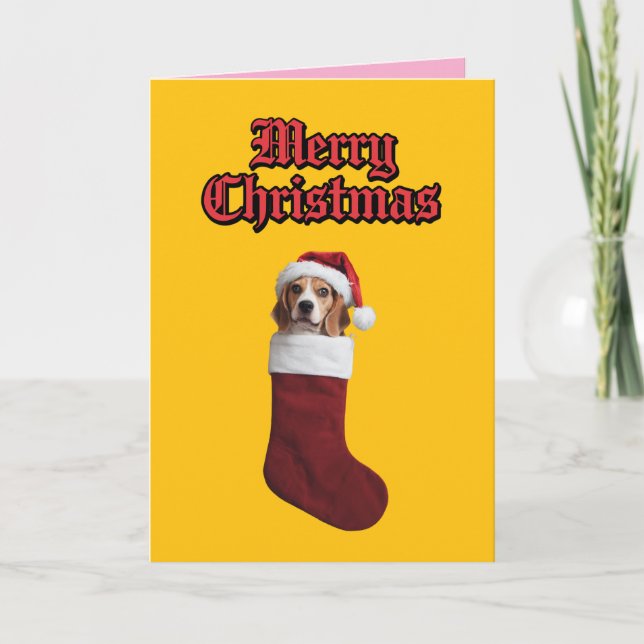 Calcetín de Navidad de Beagle (Anverso)