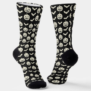 Calcetín de tripulación de Halloween con patrón de
