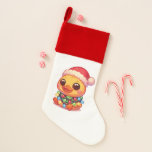 Calcetín Navideño Duck Merry Christmas Winter Animals Cute Ducks<br><div class="desc">El pato para Navidades con luces de hadas. Animales divertidos con luces y gorras de amigos para las vacaciones. Los pollos son animales dulces y perfectos para los Navidades. Perfecto para sus hijos en la temporada de navidades.</div>