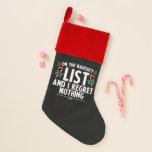 Calcetín Navideño En La Lista Triste Y No Lamento Nada De Navidad<br><div class="desc">En La Lista Triste Y No Lamento Nada De Navidad</div>