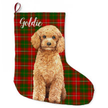 Acuarela Apricot Poodle Perro Personalizado