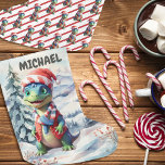 Calcetín Navideño Grande acuarela festiva de Dino Wonderland<br><div class="desc">Presentamos a nuestros encantadores Navidades que dan vida a la magia de la temporada navideña con un toque adorable - conocer nuestra acuarela Dino Wonderland Stocking! Este encantador diseño cuenta con un bonito dinosaurio adornado con atuendo festivo, lo que lo convierte en la adición perfecta a las celebraciones de los...</div>