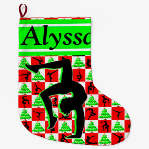 CALCETÍN NAVIDEÑO GRANDE ALEGRÍA PERSONALIZAR A NAVIDADES CHICAS DE GIMNASI
