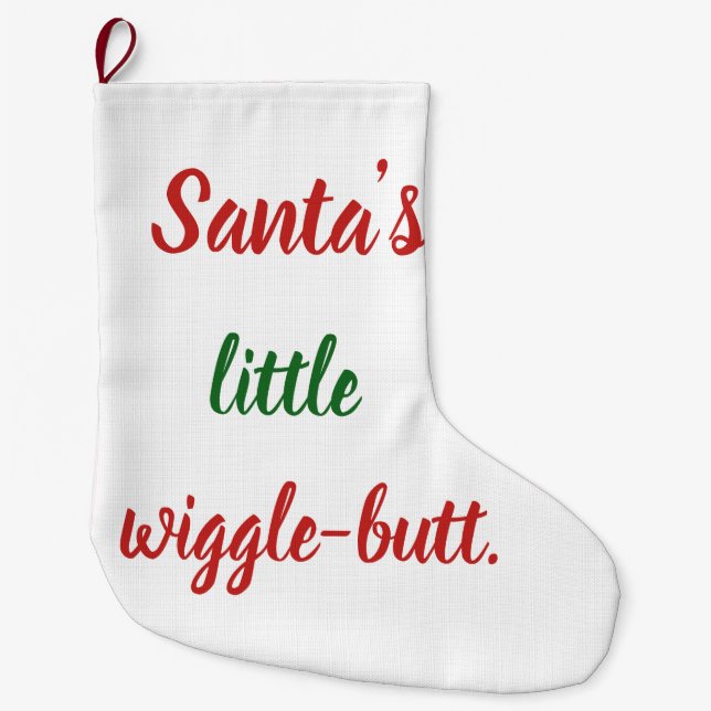 Calcetín Navideño Grande Almacenamiento del navidad (Anverso)