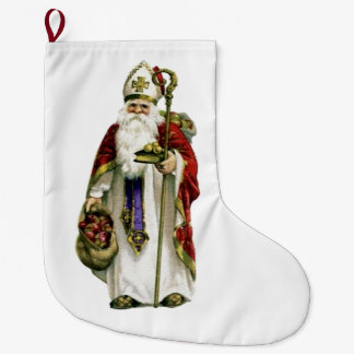 Calcetín Navideño Grande Almacenamiento del navidad de Nicholas del santo