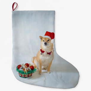 Calcetín Navideño Grande Almacenamiento del navidad de Santa Barkley
