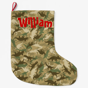 Calcetín Navideño Grande Almacenamiento del navidad del camuflaje del
