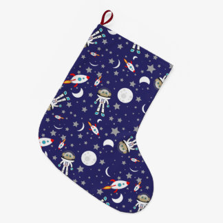 Calcetín Navideño Grande Almacenamiento del navidad del mono del espacio