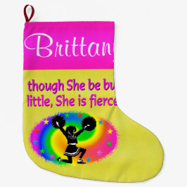 CALCETÍN NAVIDEÑO GRANDE ALMACENAMIENTO PERSONALIZADO DE HOLIDAY CHEERLEADI