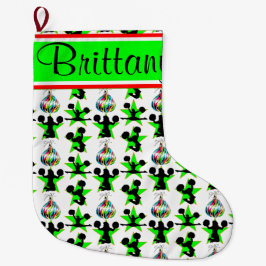 CALCETÍN NAVIDEÑO GRANDE ALMACENAMIENTO PERSONALIZADO DE NAVIDADES DE LIDER