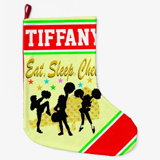 CALCETÍN NAVIDEÑO GRANDE ALMACENAMIENTO PERSONALIZADO DE NAVIDADES DE LIDER (Anverso)