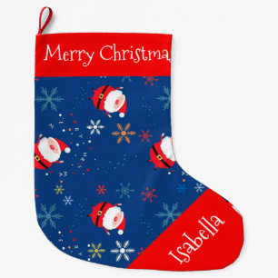 Calcetín Navideño Grande Almacenamiento personalizado/Santa del navidad