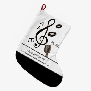 Calcetín Navideño Grande Amante de la música