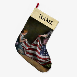 Calcetín Navideño Grande Americana - Bandera - Nacimiento de la bandera ame