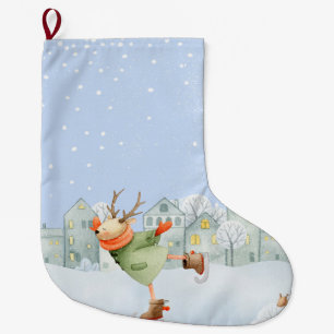 CALCETÍN NAVIDEÑO GRANDE AMIGOS DE INVIERNO DE WOODLAND - REINDEDOR DE PATI