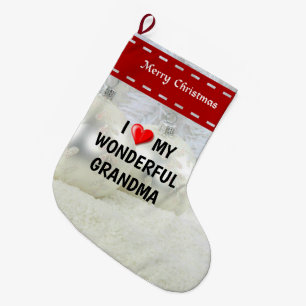 Calcetín Navideño Grande Amo a mi maravillosa abuela