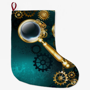 Calcetín Navideño Grande Ampliador en estilo Steampunk