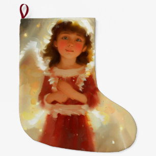 Calcetín Navideño Grande Ángel 4 navidades