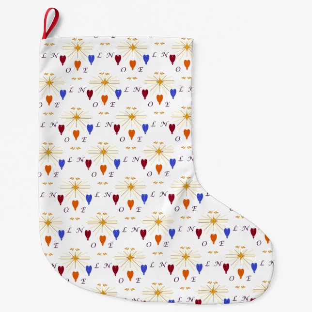 Calcetín Navideño Grande Angels navidades y Star Noel (Anverso)