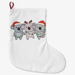 Calcetín Navideño Grande Animales de los Navidades Koala adoran vacaciones
