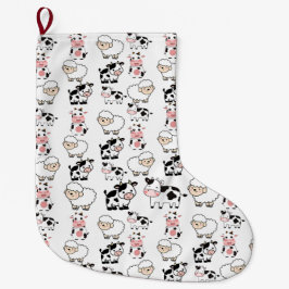 Calcetín Navideño Grande animales lindos