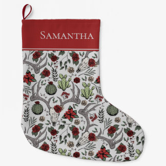 Calcetín Navideño Grande Antómanos Navidades de la niña de campo roja y ver