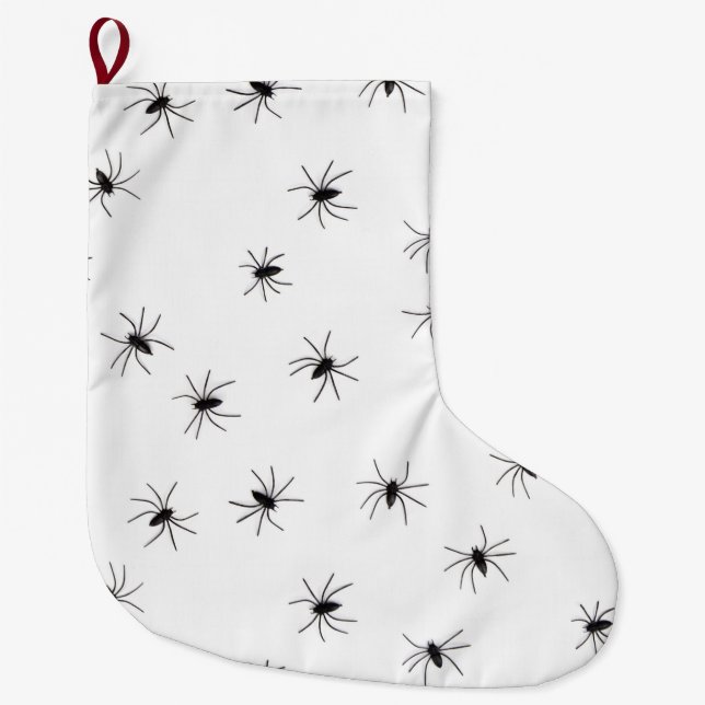 Calcetín Navideño Grande Aracnofobia (Arañas) (Insectos cobardes asquerosos (Anverso)