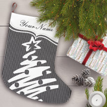 Árbol de Navidad Black Stried Moderno Holiday