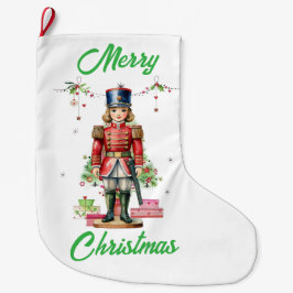 Calcetín Navideño Grande Árbol de Navidad de Juguetes Soldados