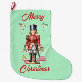 Calcetín Navideño Grande Árbol de Navidad de Juguetes Soldados