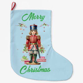 Calcetín Navideño Grande Árbol de Navidad de Juguetes Soldados