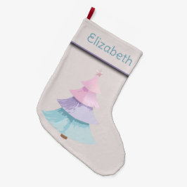 Calcetín Navideño Grande Árbol de Navidad Pastel