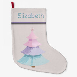 Calcetín Navideño Grande Árbol de Navidad Pastel