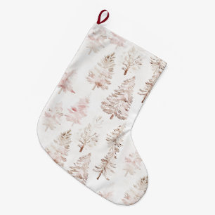 Calcetín Navideño Grande Árboles navideños rosados de Rubor