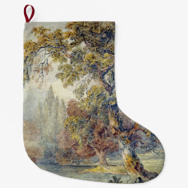 Calcetín Navideño Grande Árboles y estanques (por John Ruskin)