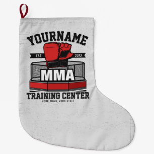 Calcetín Navideño Grande Artes marciales mixtas AÑADIR NOMBRE MMA Entrenami