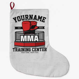 Calcetín Navideño Grande Artes marciales mixtas AÑADIR NOMBRE MMA Entrenami