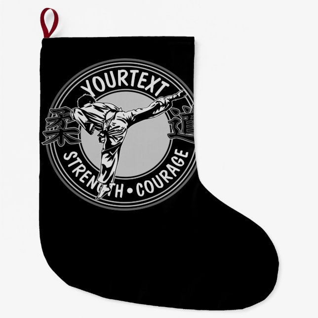 Calcetín Navideño Grande Artes marciales personalizadas JUDO Japan Combat S (Anverso)