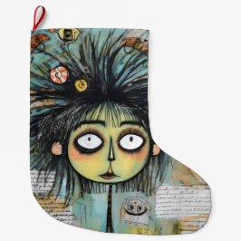 Calcetín Navideño Grande ArtLady 18 Encantadora y angustiada