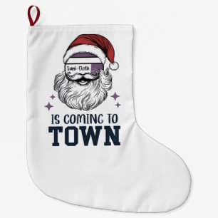Calcetín Navideño Grande Asistente de navidades RN Enfermera Santa Xmas
