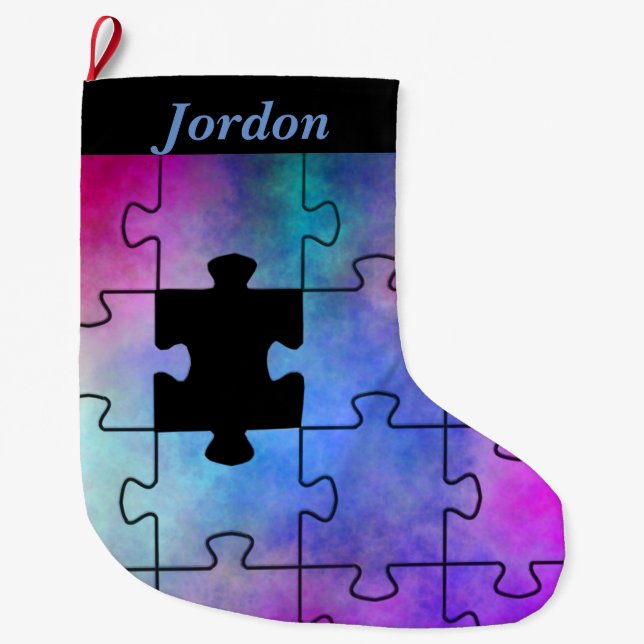 Calcetín Navideño Grande Autismo (Anverso)