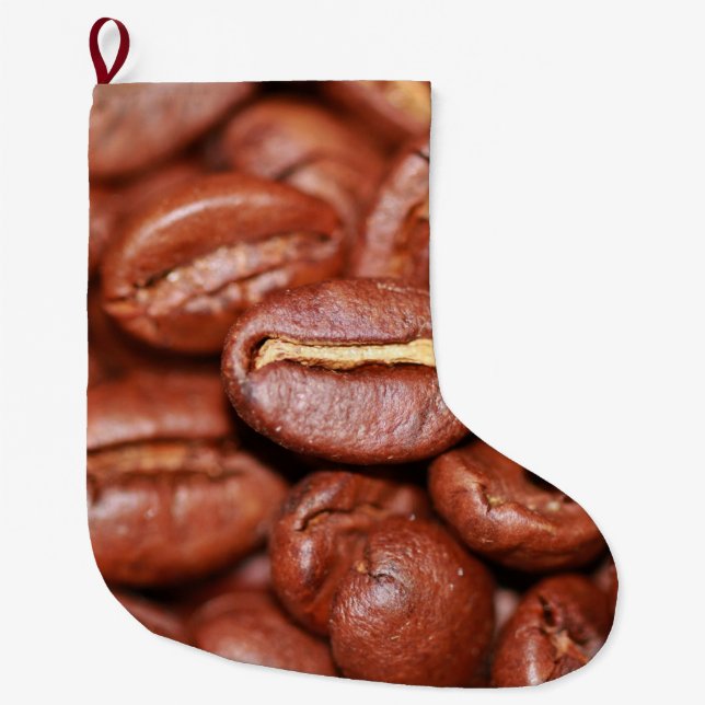 Calcetín Navideño Grande Aves de café tostadas (Anverso)