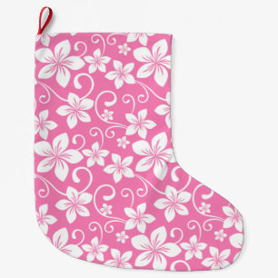 CALCETÍN NAVIDEÑO GRANDE AZUL HAWAII (ROSA)