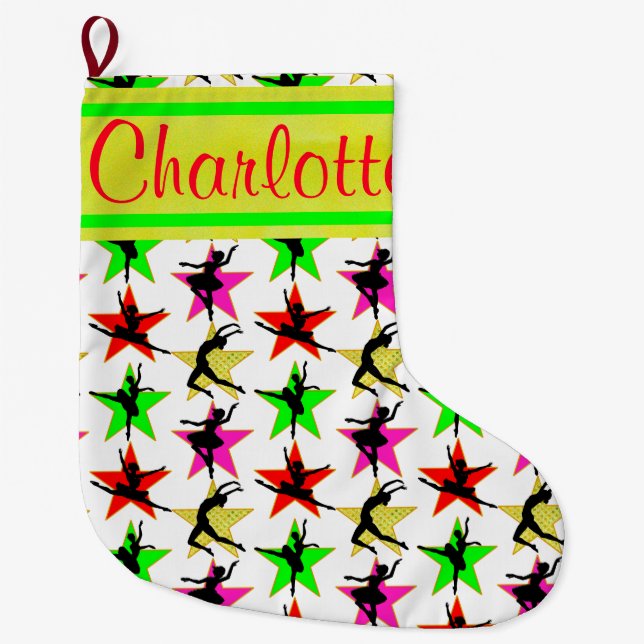 CALCETÍN NAVIDEÑO GRANDE BAILADOR DE VACACIONES PERSONALIZA NAVIDADES ALMAC (Anverso)