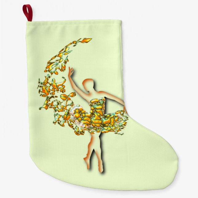 Calcetín Navideño Grande Bailarín de ballet Chicas Navidades (Anverso)