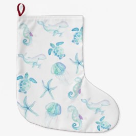 Calcetín Navideño Grande Bajo el mar