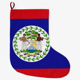 Calcetín Navideño Grande Bandera de Belice